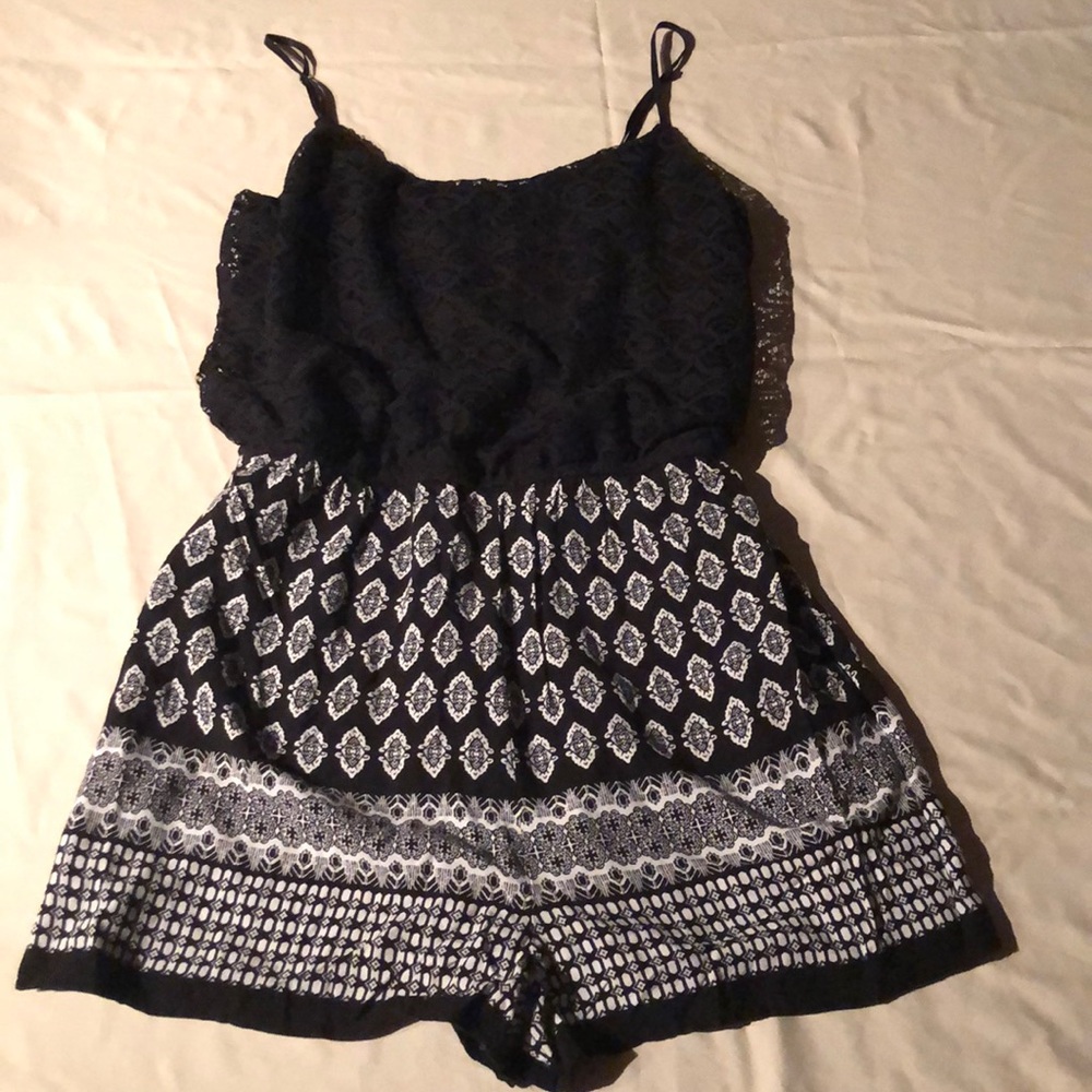 Black Lace Top Romper